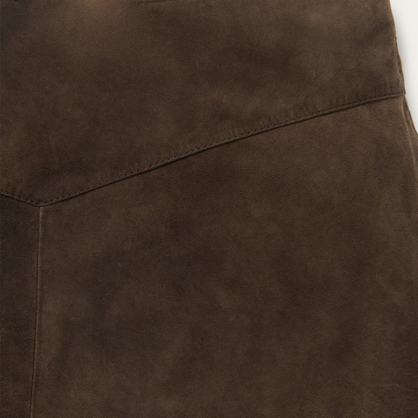 Women Skirts & Shorts Stetson Lamb Suede Skirt With Nailheads Brown