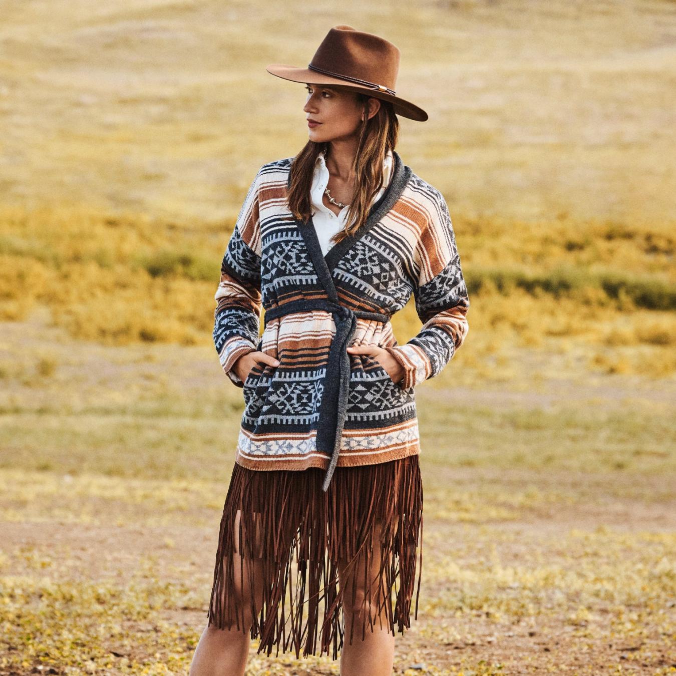 Women Skirts & Shorts Stetson Suede Fringed Skirt Brown