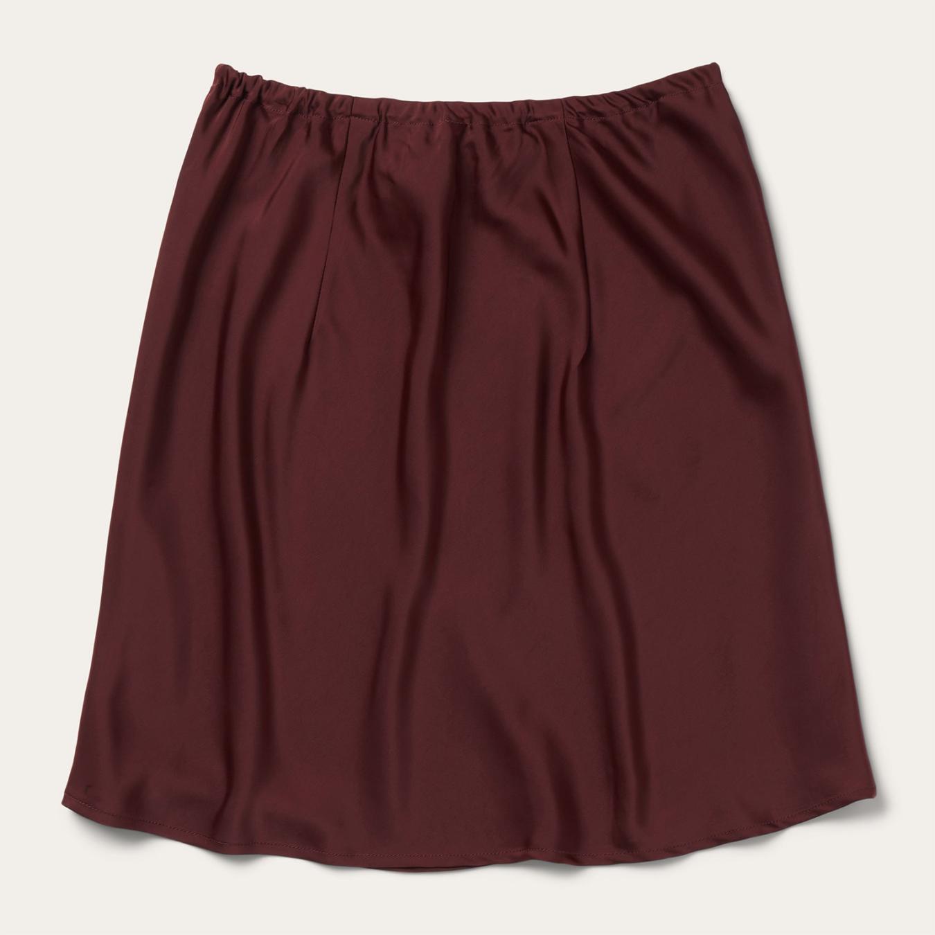 Women Skirts & Shorts Stetson Wine Satin Skirt Red