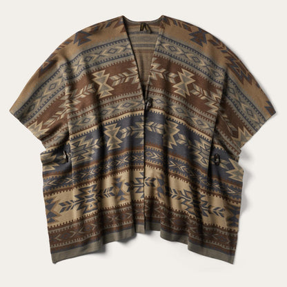 Women Sweaters Stetson Aztec Print Sweater Poncho Multi