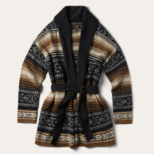 Women Sweaters Stetson Brown Serape Belted Cardigan Brown