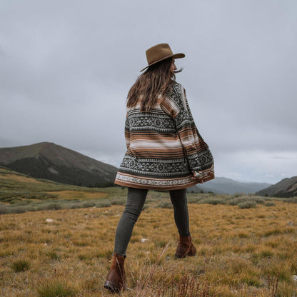 Women Sweaters Stetson Brown Serape Belted Cardigan Brown