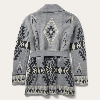 Women Sweaters Stetson Chunky Knit Tie Sweater In Grey Grey