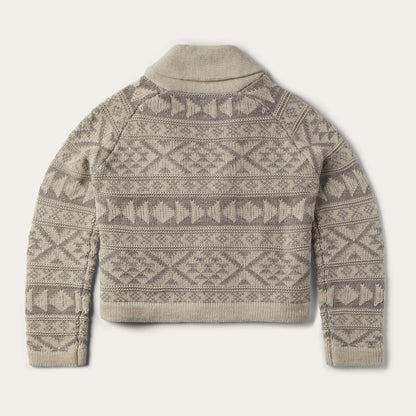 Women Sweaters Stetson Cropped Shawl Collar Cardigan Brown