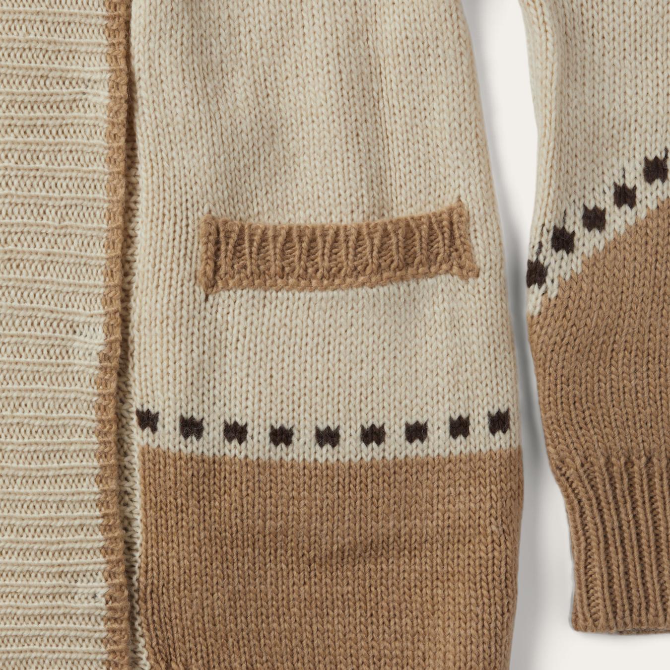 Women Sweaters Stetson Horseshoe & Star Belted Cardigan White