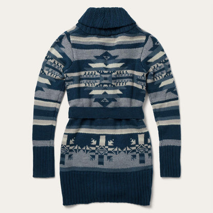 Women Sweaters Stetson Indigo Aztec Belted Cardigan Blue