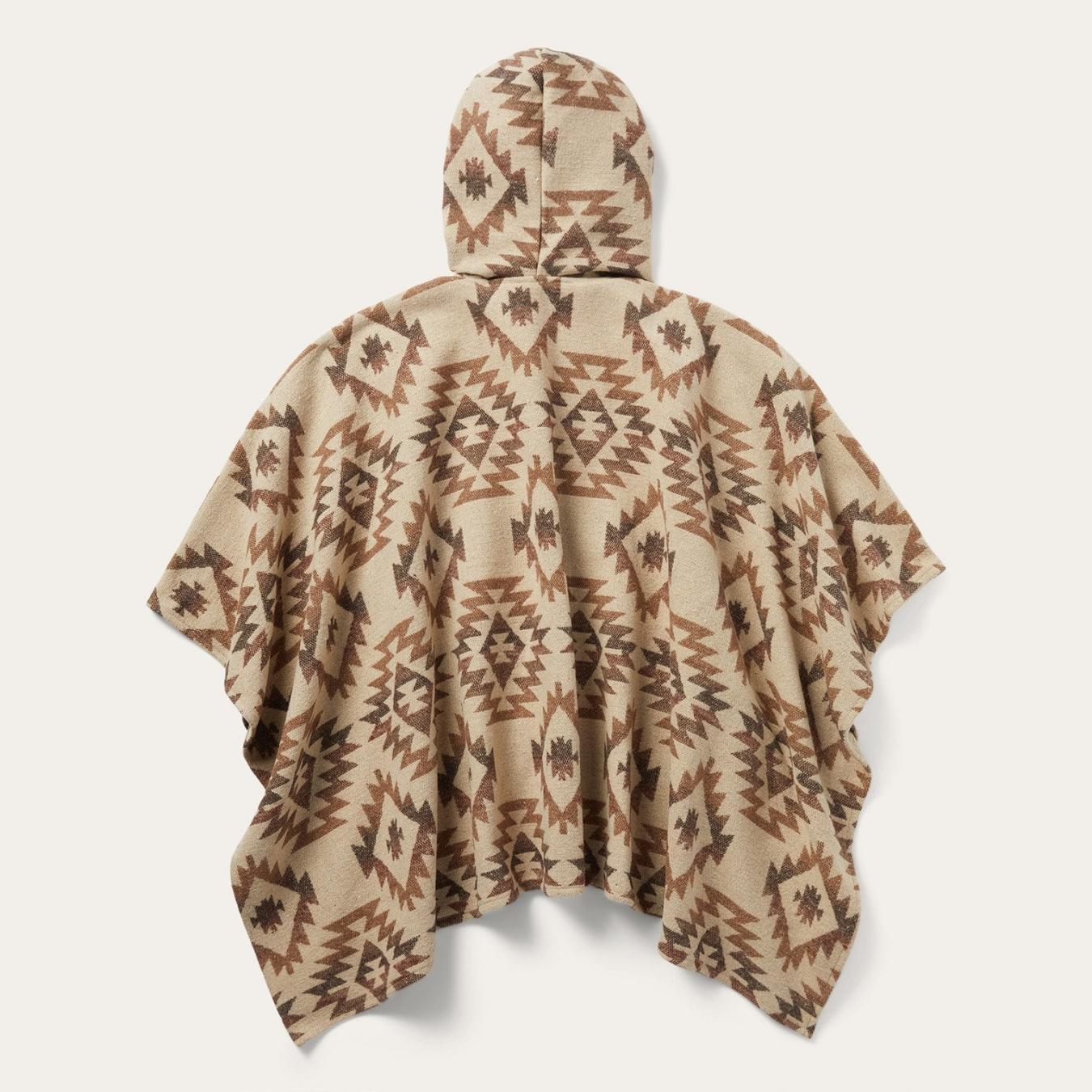 Women Sweaters Stetson Tan Aztec Poncho Brown