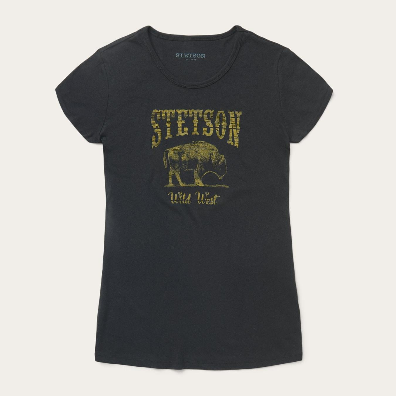 Women Tees Stetson Bison Graphic Tee Black