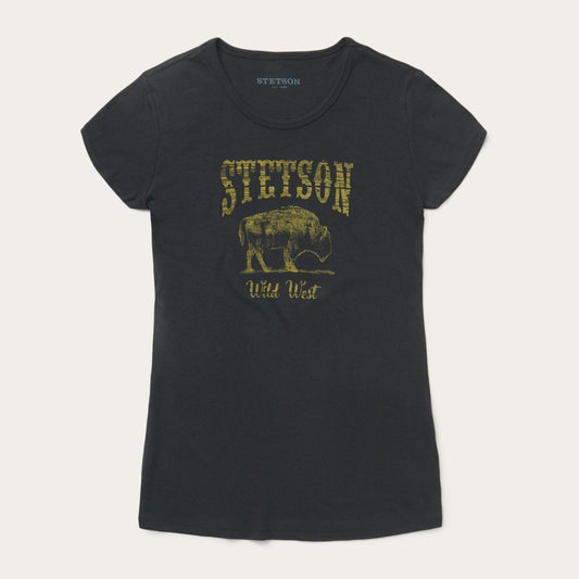 Women Tees Stetson Bison Graphic Tee Black