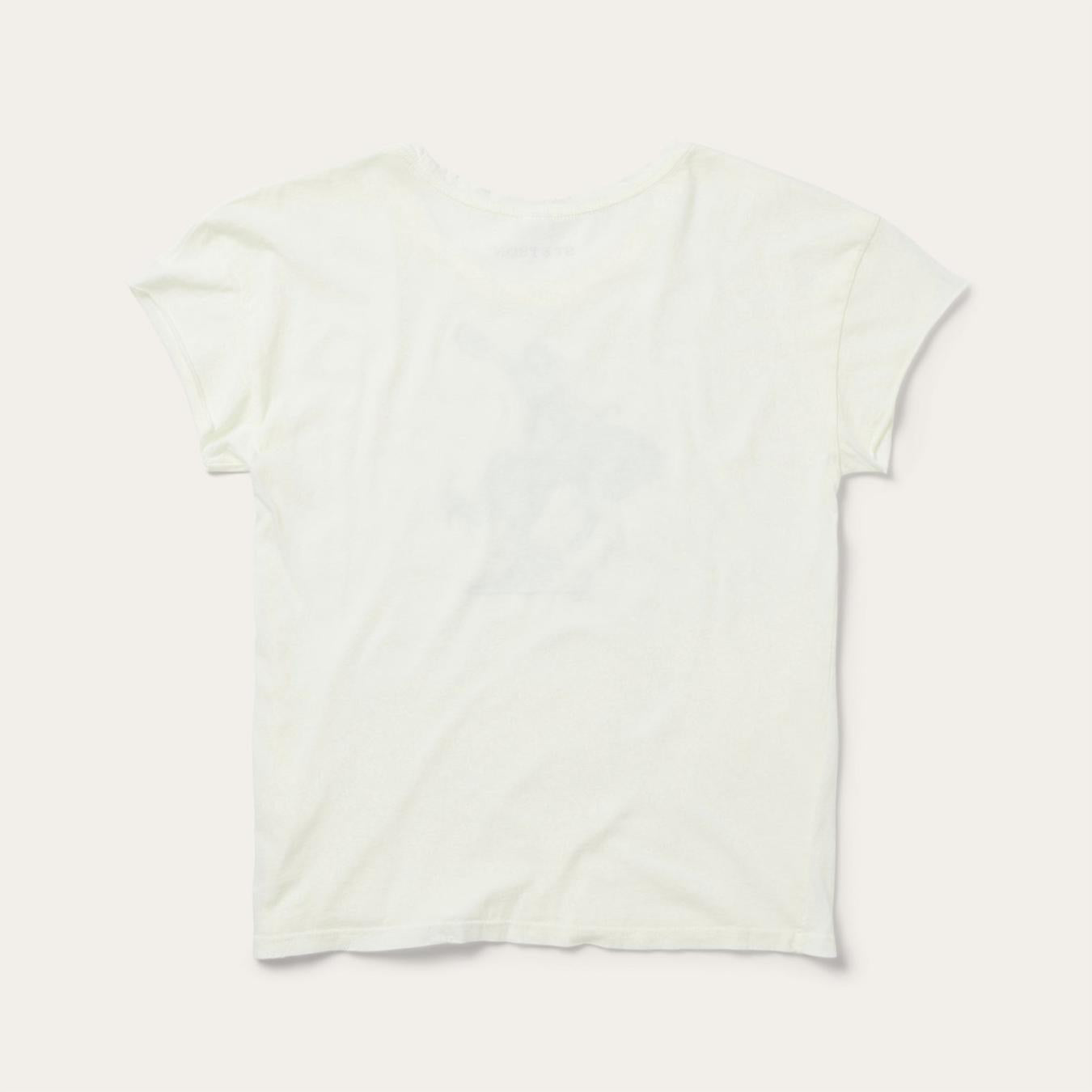 Women Tees Stetson Bucking Cowgirl Graphic Tee White