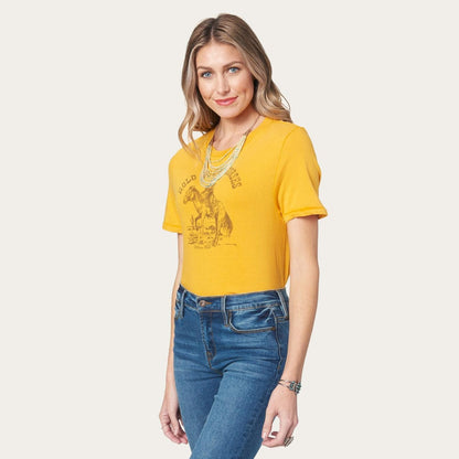 Women Tees Stetson Hold Your Horses Graphic Tee Yellow