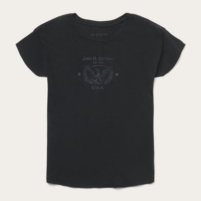 Women Tees Stetson John B. Stetson Eagle Graphic Tee Black