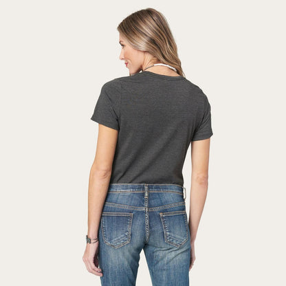Women Tees Stetson Riding Into The Sunset Graphic Tee Grey