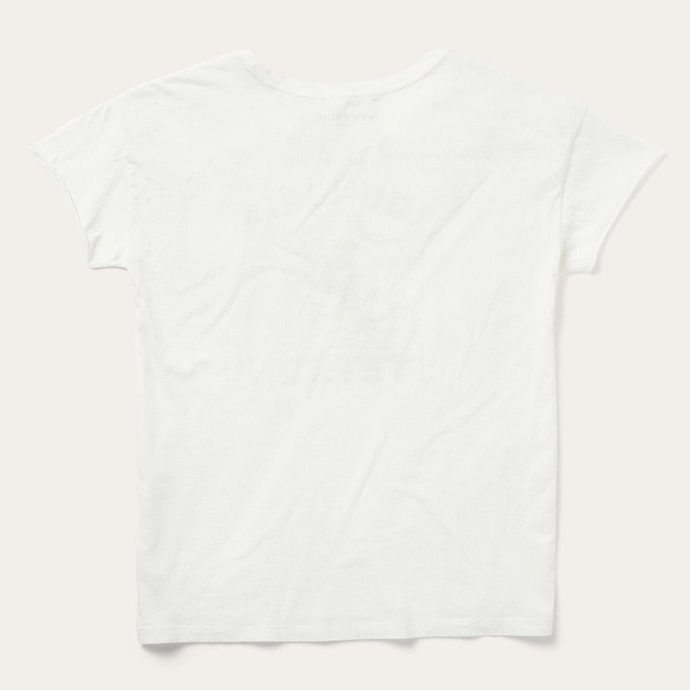 Women Tees Stetson "Round Up" Stetson Vintage Tee White