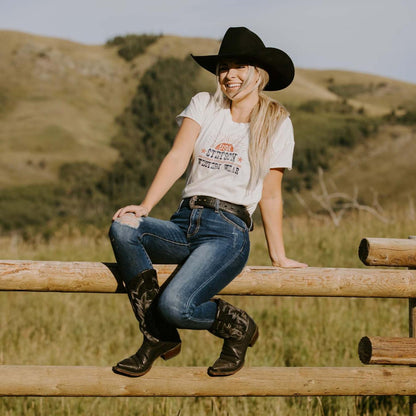 Women Tees Stetson Sunrise Graphic Tee White