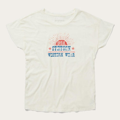 Women Tees Stetson Sunrise Graphic Tee White