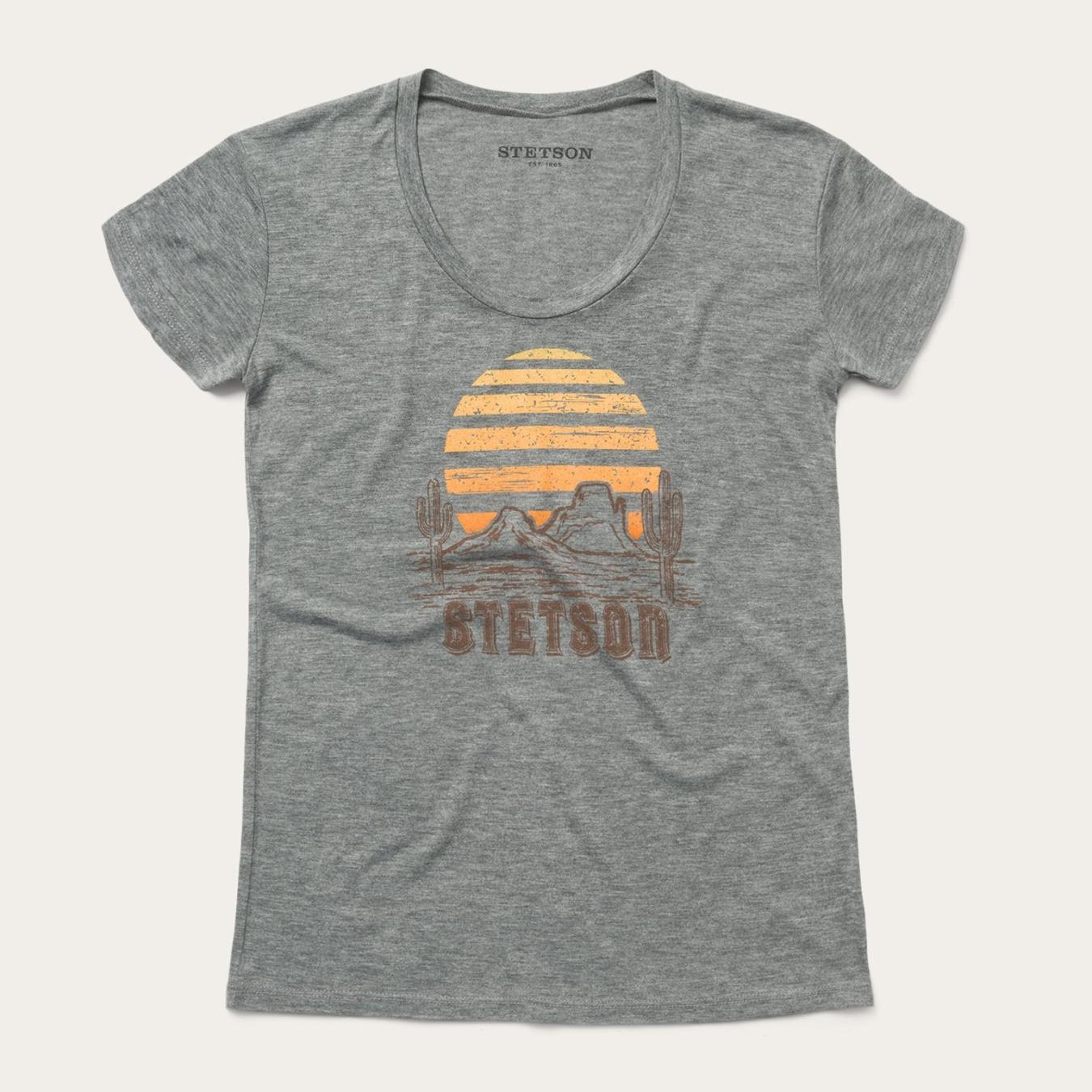 Women Tees Stetson Sunset Graphic Tee Grey