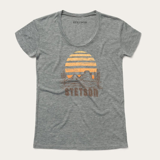 Women Tees Stetson Sunset Graphic Tee Grey