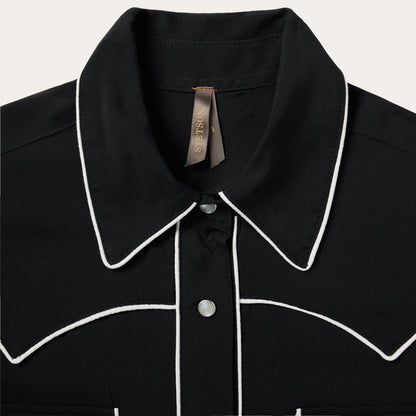 Women Western Shirts Stetson Black Sleeveless Western Shirt Black