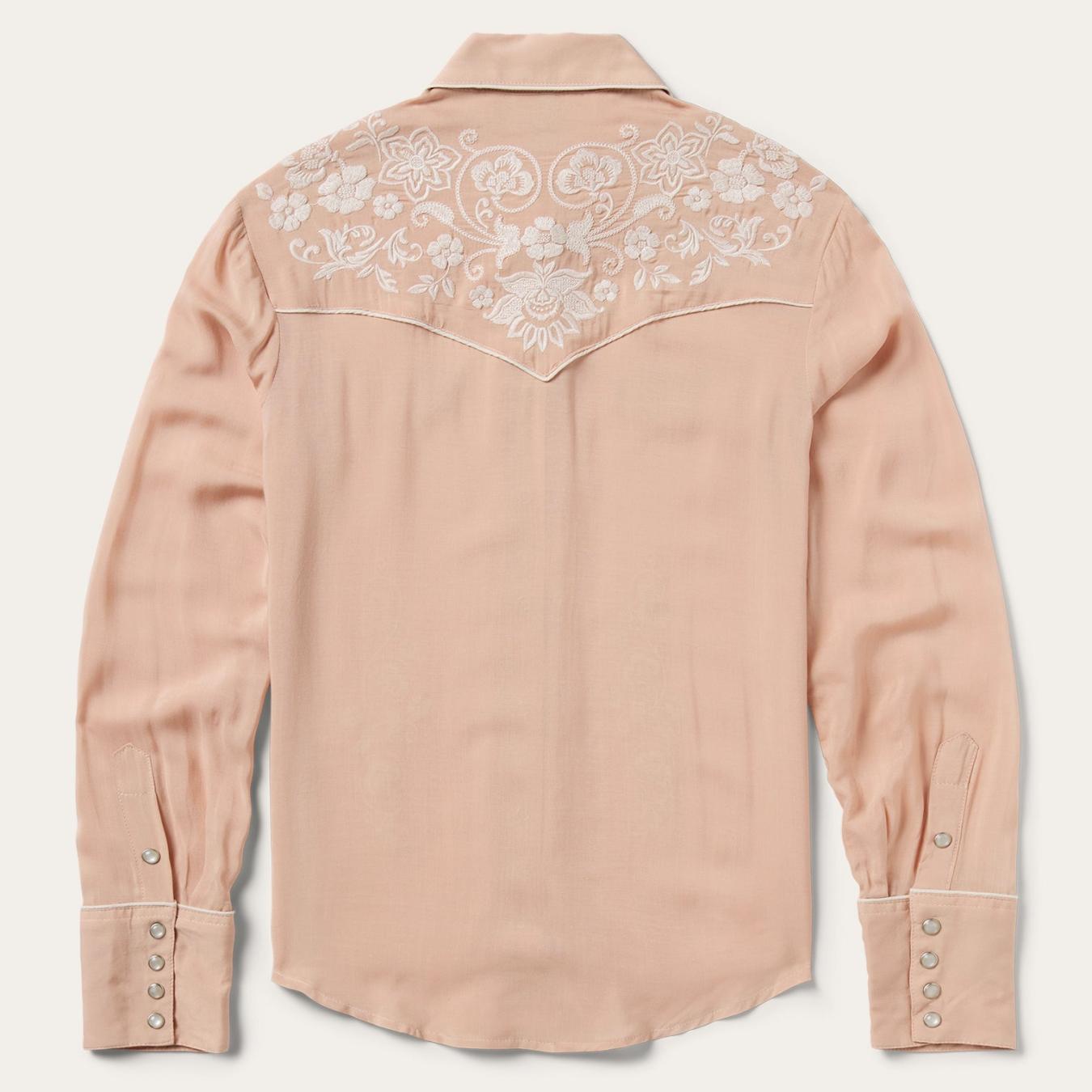 Women Western Shirts Stetson Blush Embroidered Western Shirt Pink