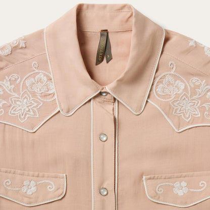 Women Western Shirts Stetson Blush Embroidered Western Shirt Pink