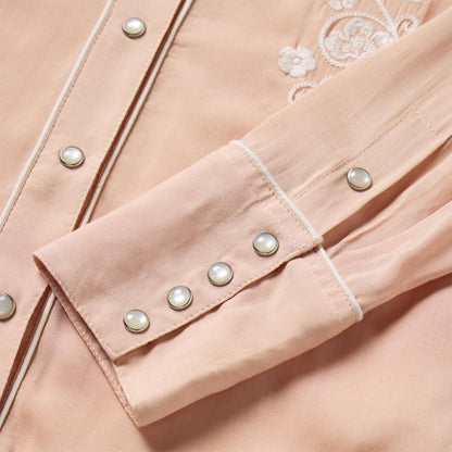 Women Western Shirts Stetson Blush Embroidered Western Shirt Pink