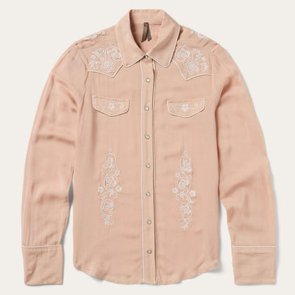 Women Western Shirts Stetson Blush Embroidered Western Shirt Pink