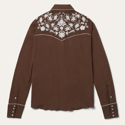 Women Western Shirts Stetson Classic Western Snap Shirt Brown