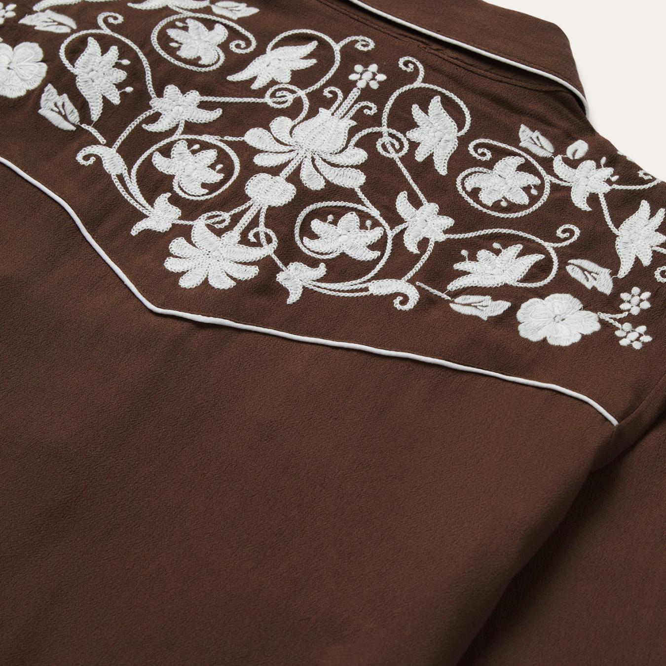 Women Western Shirts Stetson Classic Western Snap Shirt Brown