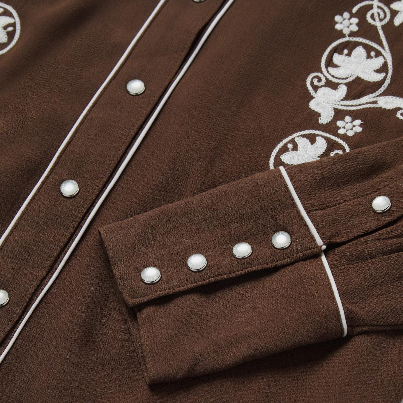 Women Western Shirts Stetson Classic Western Snap Shirt Brown