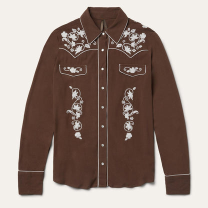 Women Western Shirts Stetson Classic Western Snap Shirt Brown