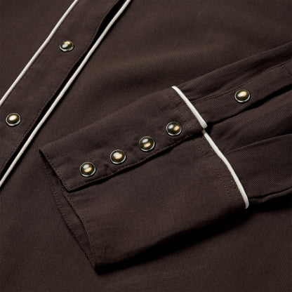 Women Western Shirts Stetson Embroidered Western Shirt Brown