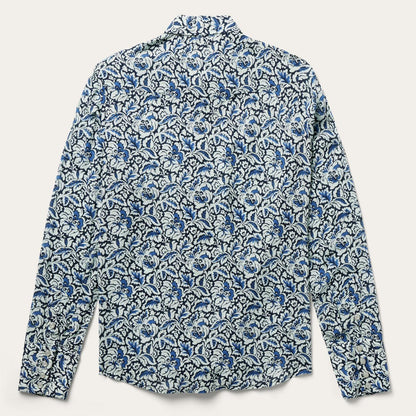 Women Western Shirts Stetson Indigo Tapestry Print Shirt Blue