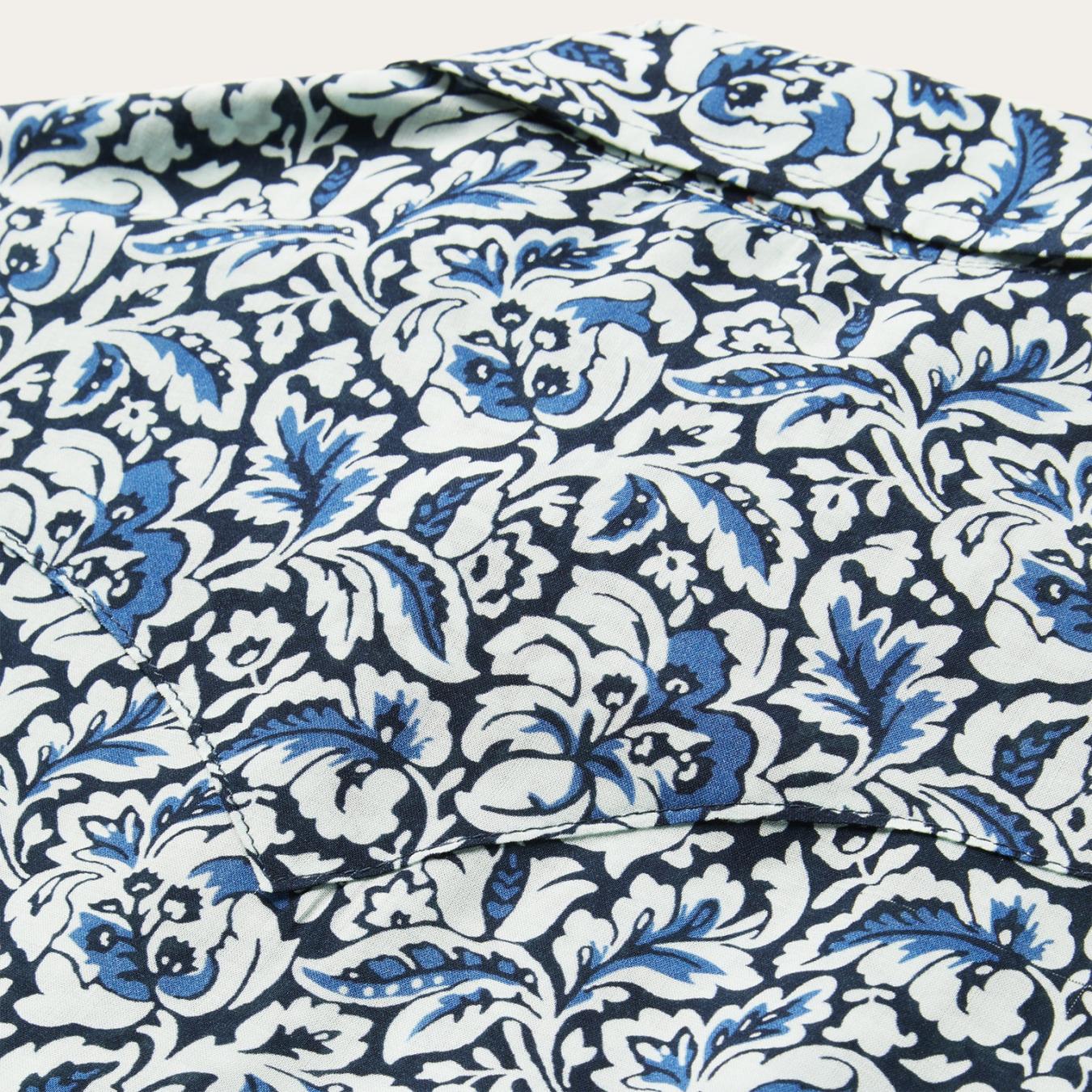 Women Western Shirts Stetson Indigo Tapestry Print Shirt Blue