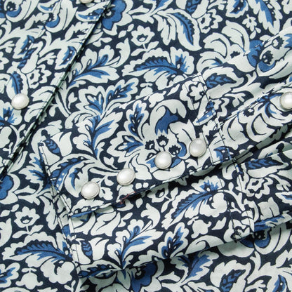 Women Western Shirts Stetson Indigo Tapestry Print Shirt Blue