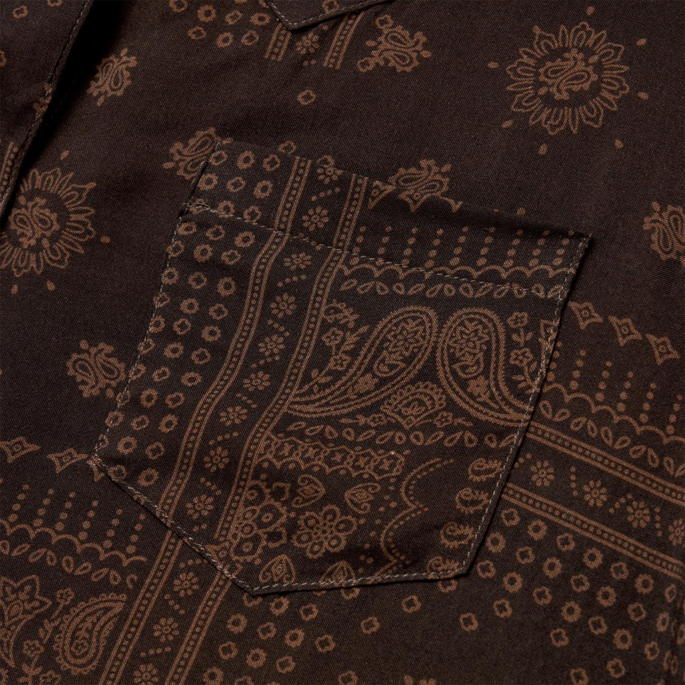 Women Western Shirts Stetson Patchwork Bandana Print Shirt Brown