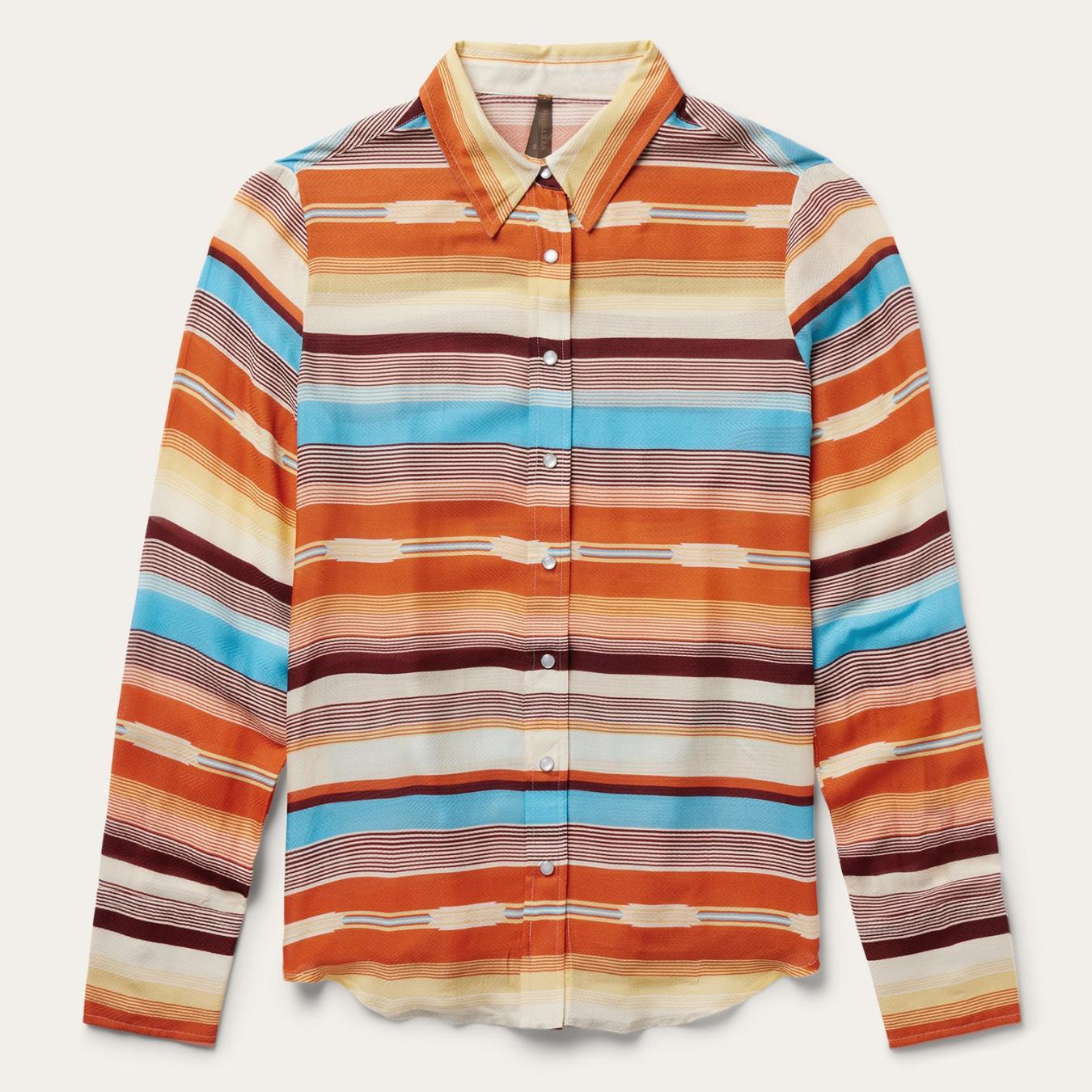 Women Western Shirts Stetson Sunset Serape Print Western Shirt Multi
