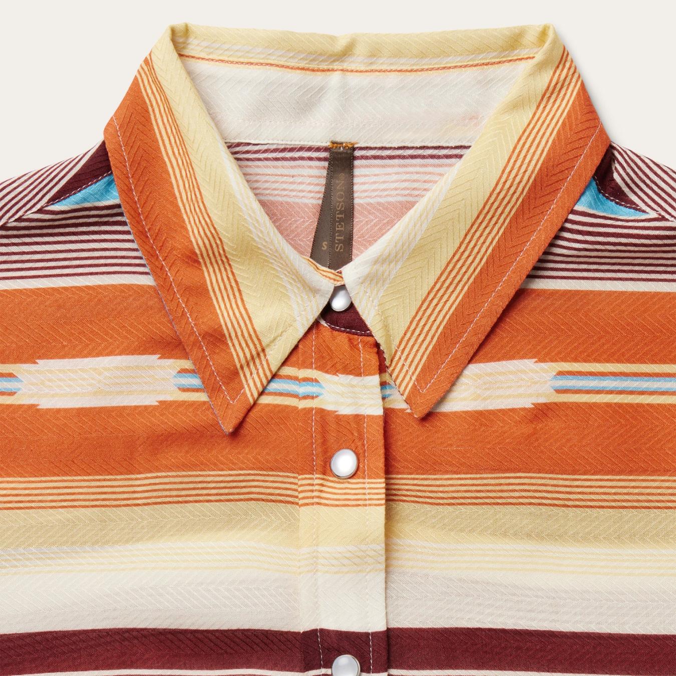 Women Western Shirts Stetson Sunset Serape Print Western Shirt Multi