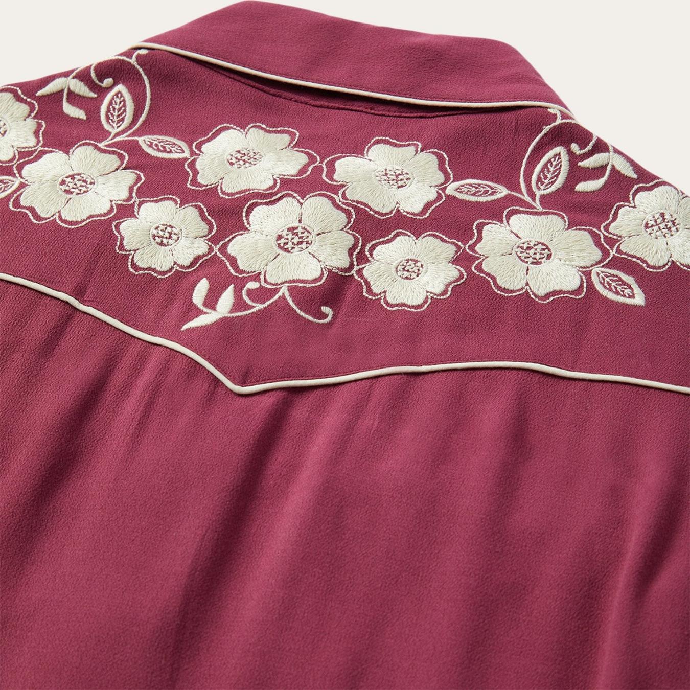 Women Western Shirts Stetson Wine Classic Western Snap Shirt Wine