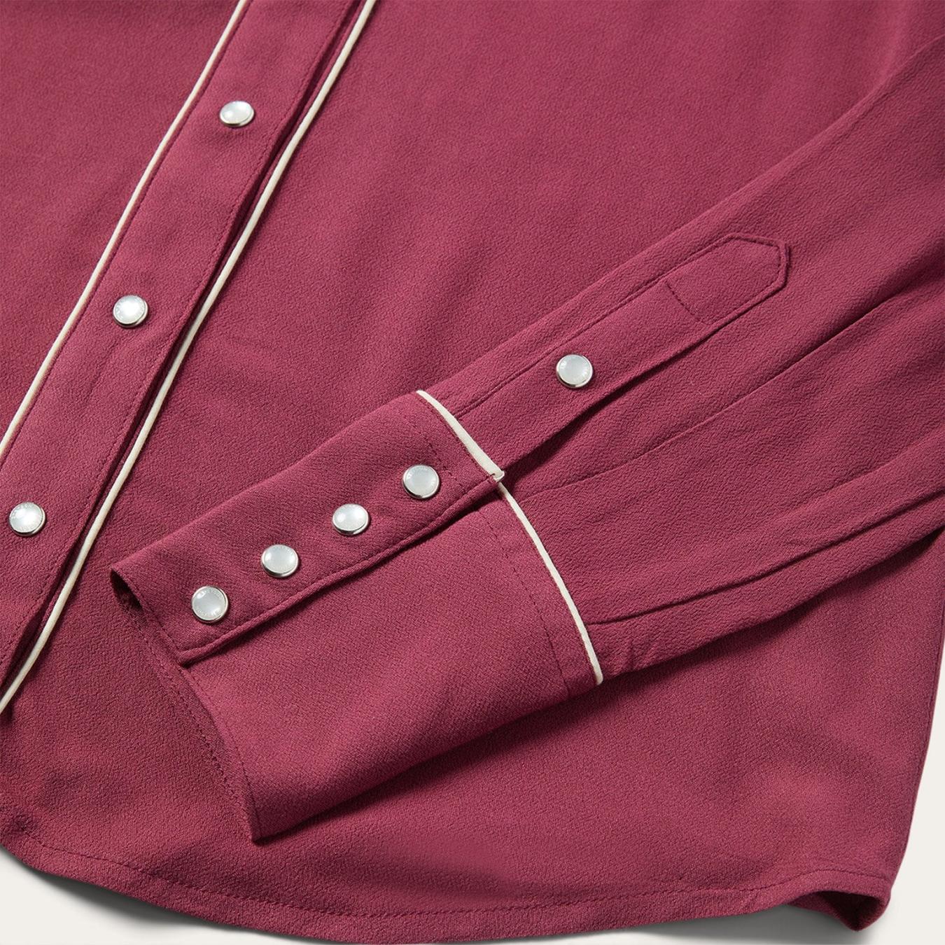 Women Western Shirts Stetson Wine Classic Western Snap Shirt Wine