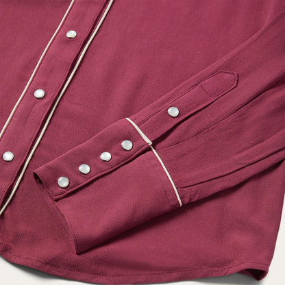 Women Western Shirts Stetson Wine Classic Western Snap Shirt Wine