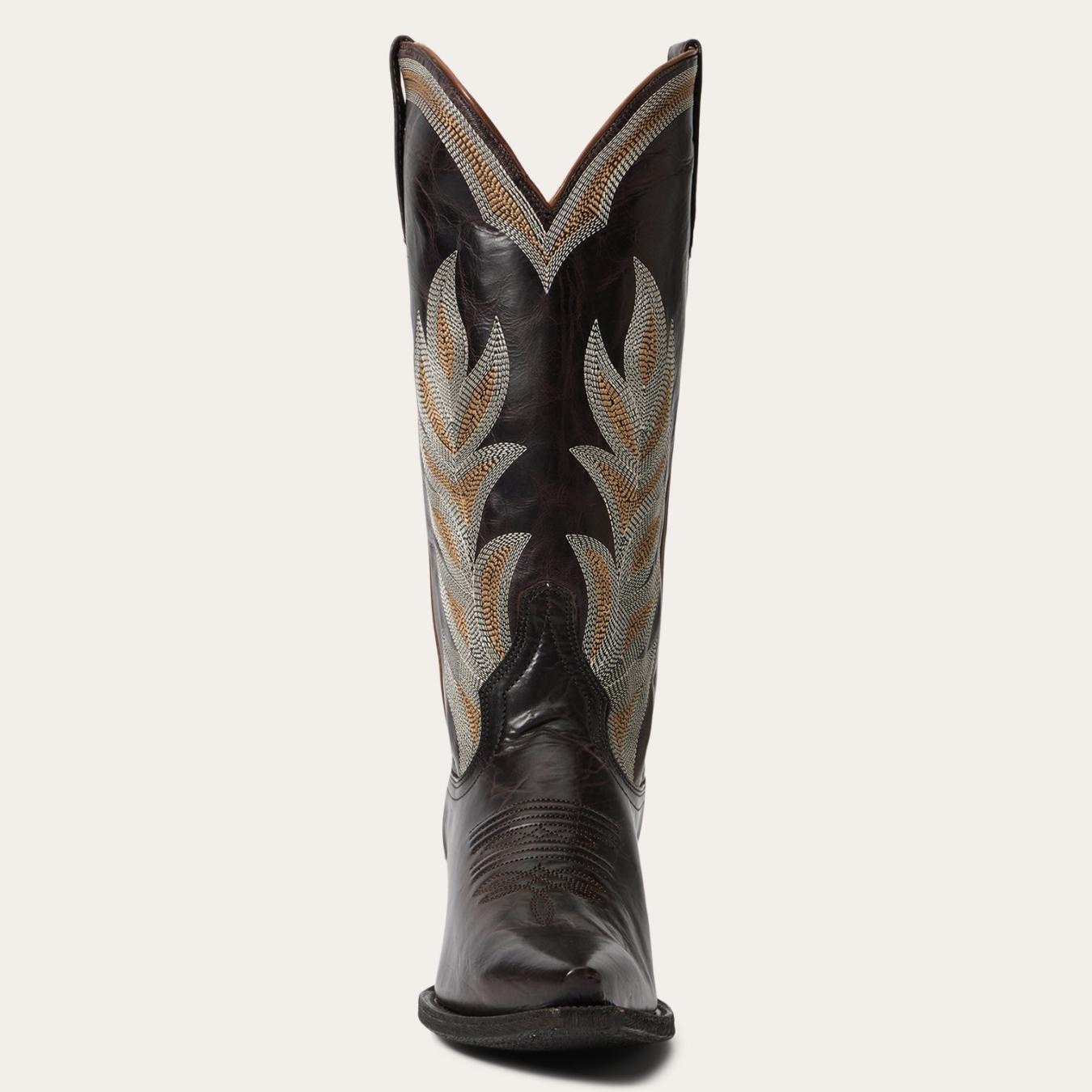 Women Western Stetson Calista Boots Brown