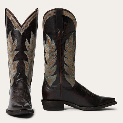 Women Western Stetson Calista Boots Brown