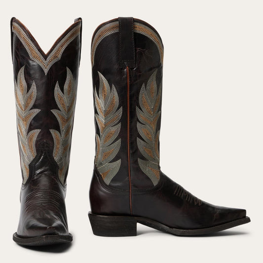 Women Western Stetson Calista Boots Brown