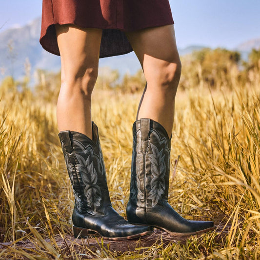 Women Western Stetson Casey Boots Black