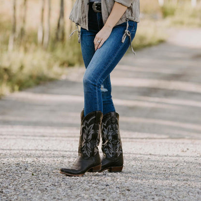 Women Western Stetson Casey Boots Black