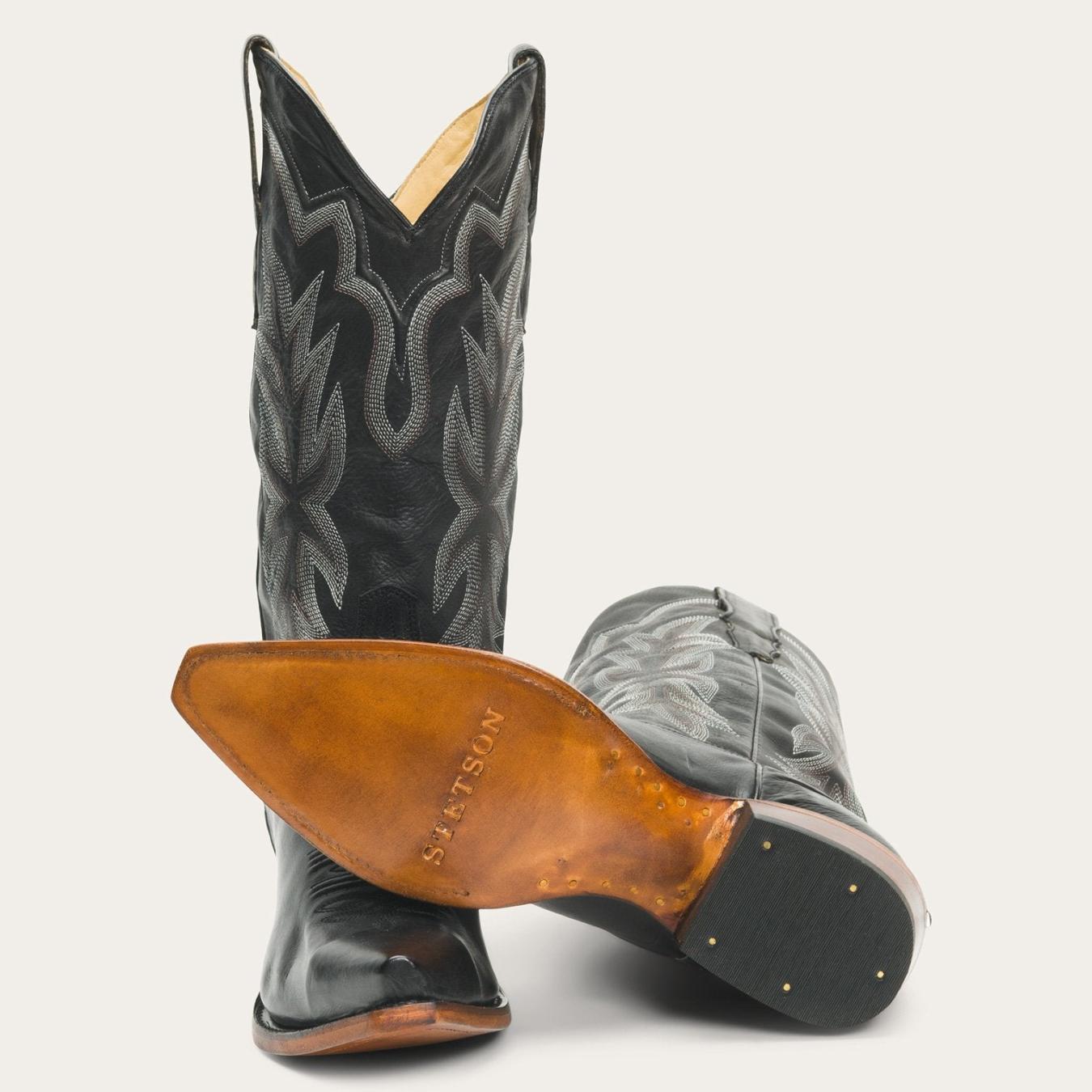 Women Western Stetson Casey Boots Black