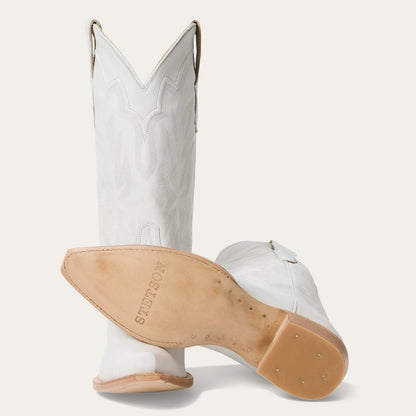 Women Western Stetson Casey Boots White