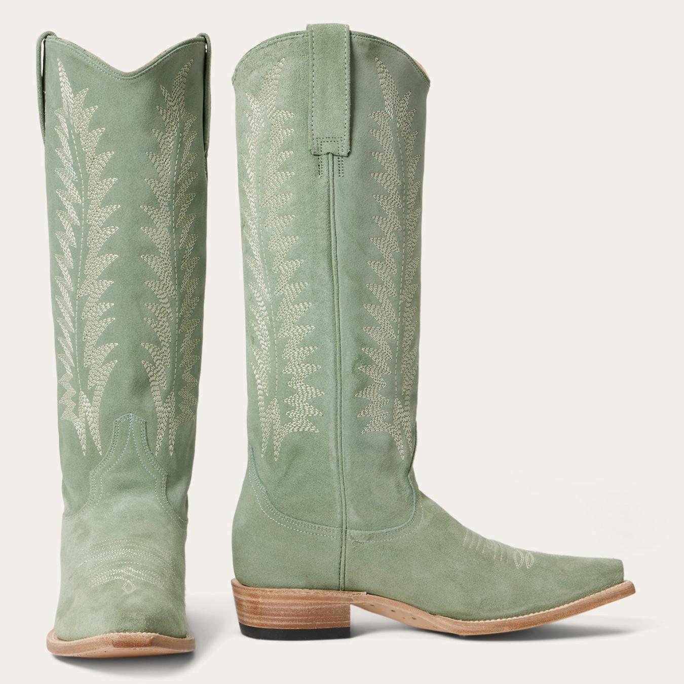 Women Western Stetson Emme Boots Aqua
