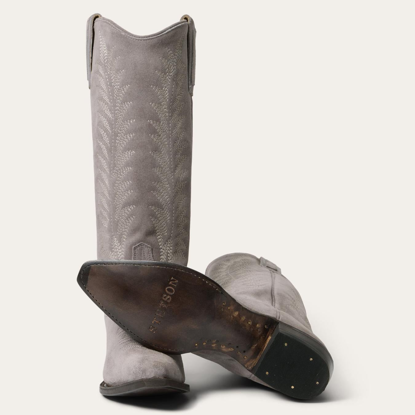 Women Western Stetson Emme Boots Grey